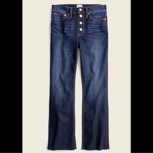J. Crew 9" Billie demi-boot crop Jeans in Dark Worn wash Size 27 Tall